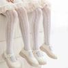 Girls Summer Pure Cotton Breathable Mesh Tights Princess Pantyhose Leggings For Kids 2-12 Years Beige White Black