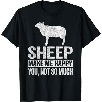 Sheep Lover Funny Sheep Quote Retro T-Shirt(1)
