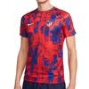T-shirty Męskie Czerwone Okrągły Dekolt Umiarkowany Prosty Krój DX3604-613