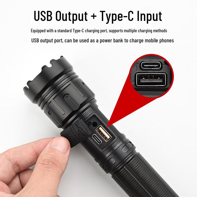 Mengpao P50 High-Power Magnetic USB Rechargeable Flashlight