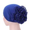 Women Flower Muslim Ruffle  Chemo Hat  Scarf  Head Wrap Cap