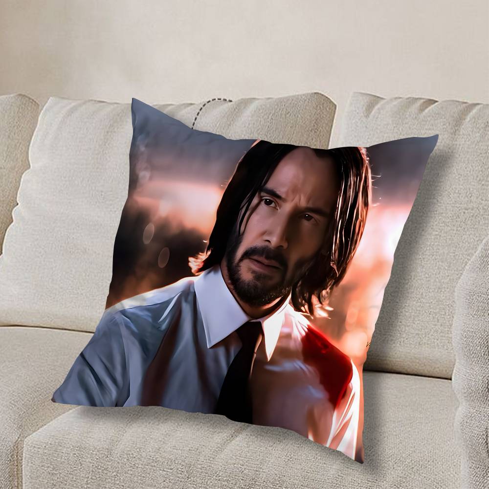 top assassin J-John Wick Pillow Case Sofa Living Room Bedroom Headboard Backrest Cushion Square Cushion Nap Time