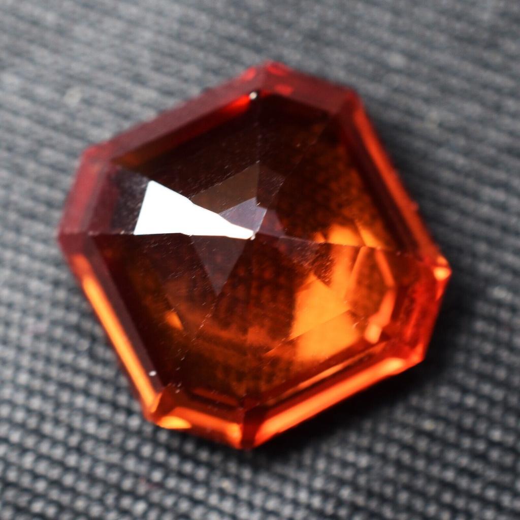 CERTIFIED Natural ORANGE Sapphire 6.20 Ct Mind Blowing SQUARE CUT Gemstones S-1841