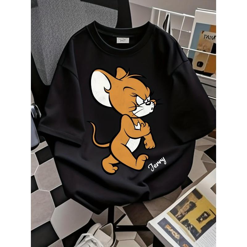 European Sizes Men'S Tom and Jerry T-Shirt | Funny Graphic Tee, Short Sleeve, All-season