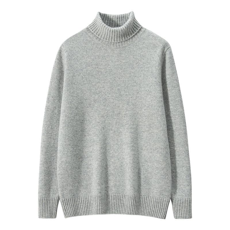 Heavy-duty thickened cashmere sweater high-lapel sweater high-end pullover cashmere knitting