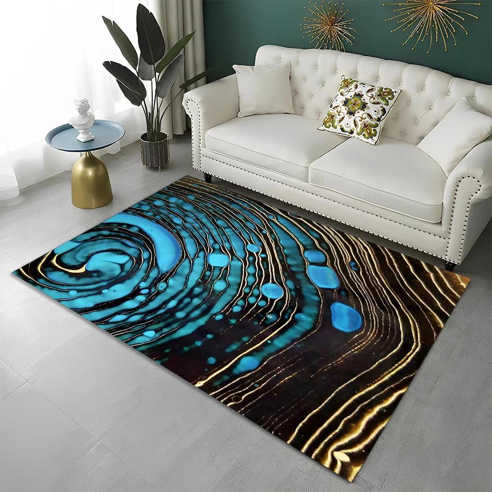 3D Colour Splendid Gold Nordic Marble Carpet Rug for Home Living Room Bedroom Sofa Doormat Decor,kid Area Rug Non-slip Floor Mat