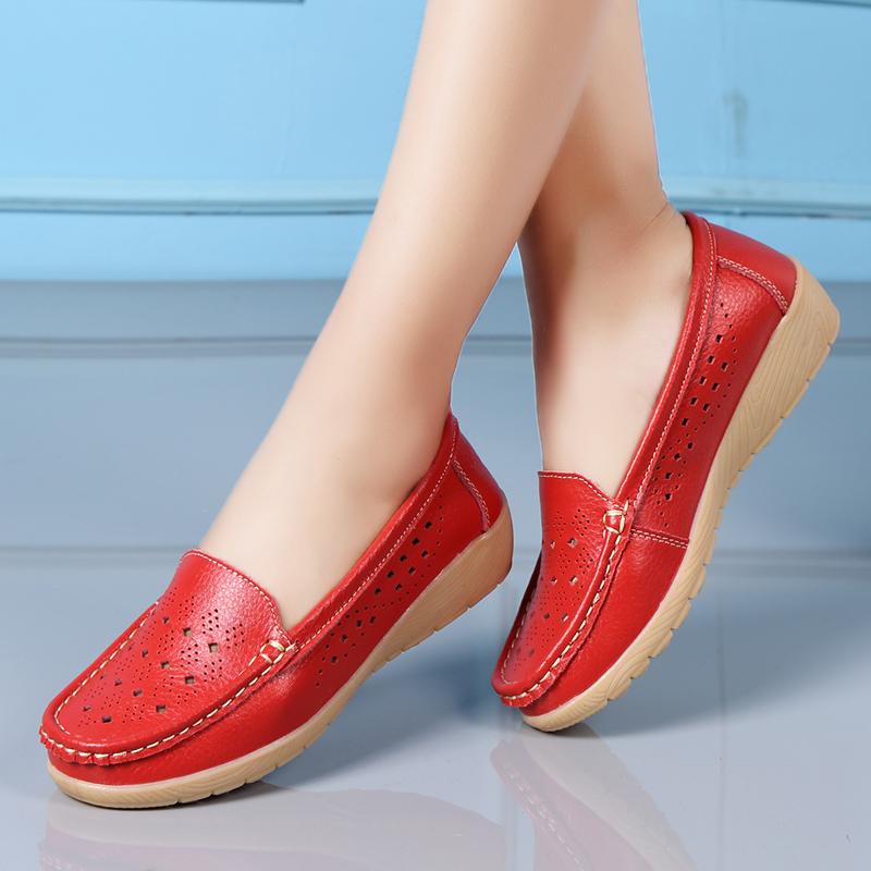 Soft-soled shoes Doudou shoes spring and autumn new mid-heel wedge heel platform hospital nurse shoes