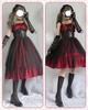 JIURUN Lolita Gothic Lolita Jumper Plus Mori Sweet Sash Gothic Lady Red One-Piece Costume, Skirt, Cosplay, Anime, Size, Girl, Lolita, Outerwear,