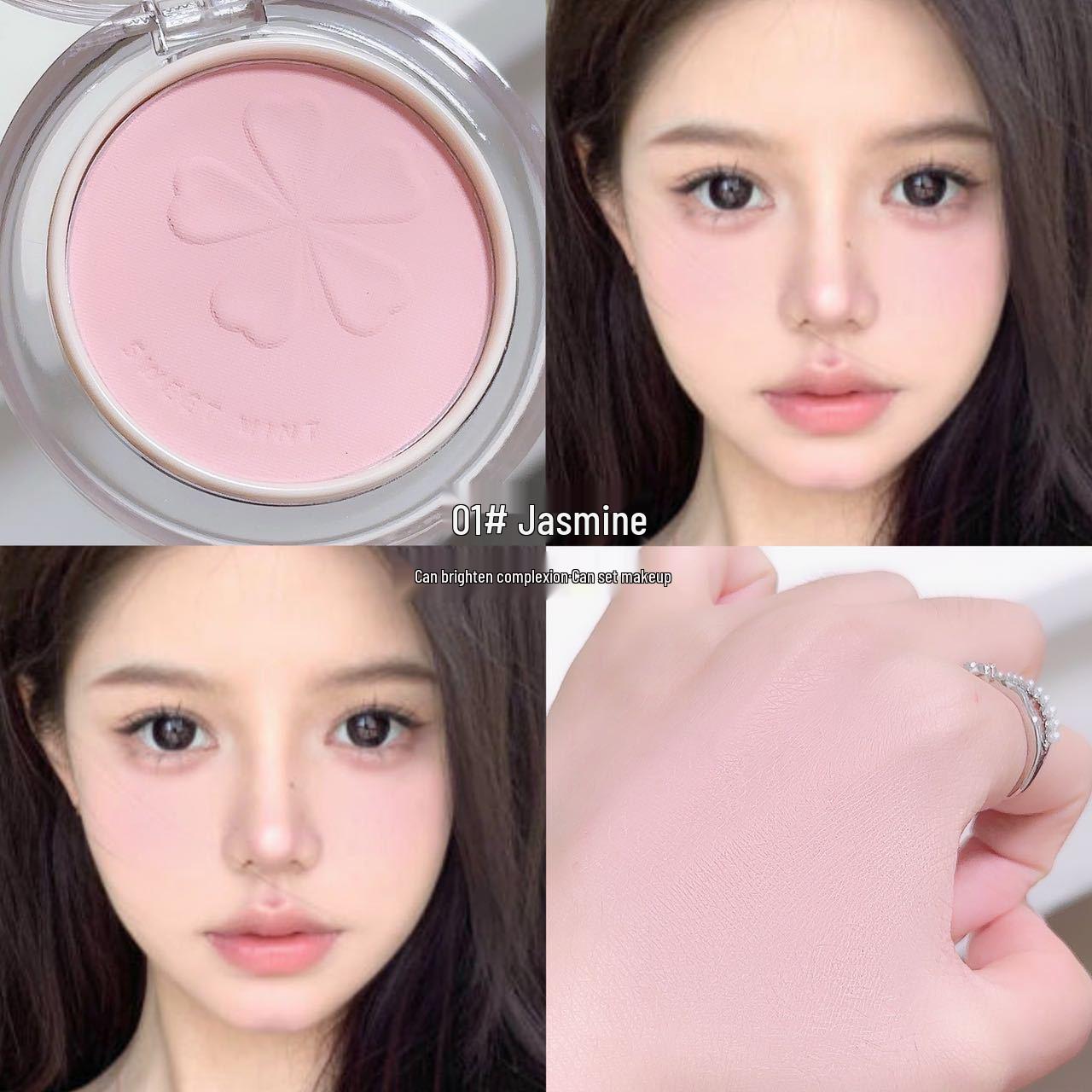 SWEETMINT Rouge Red Matte Blush Palette - Natural Brightening Single Color