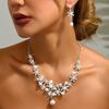 Middle East Simple Fashion Necklace Earrings Popular Necklace Two-Piece Wedding Bridal Jewelry Wedding Accessories