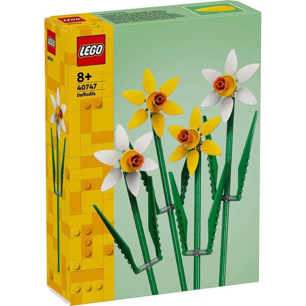 LEGO Botanical Daffodil Toy Building Blocks for Kids Ages 8-10 Flower Bouquet Decorative Gift 40747