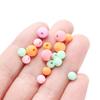 6/8mm Frosted Candy Acrylic Beads - Matte Solid Color, Round with Straight Hole for DIY Handmade Jewelry.
