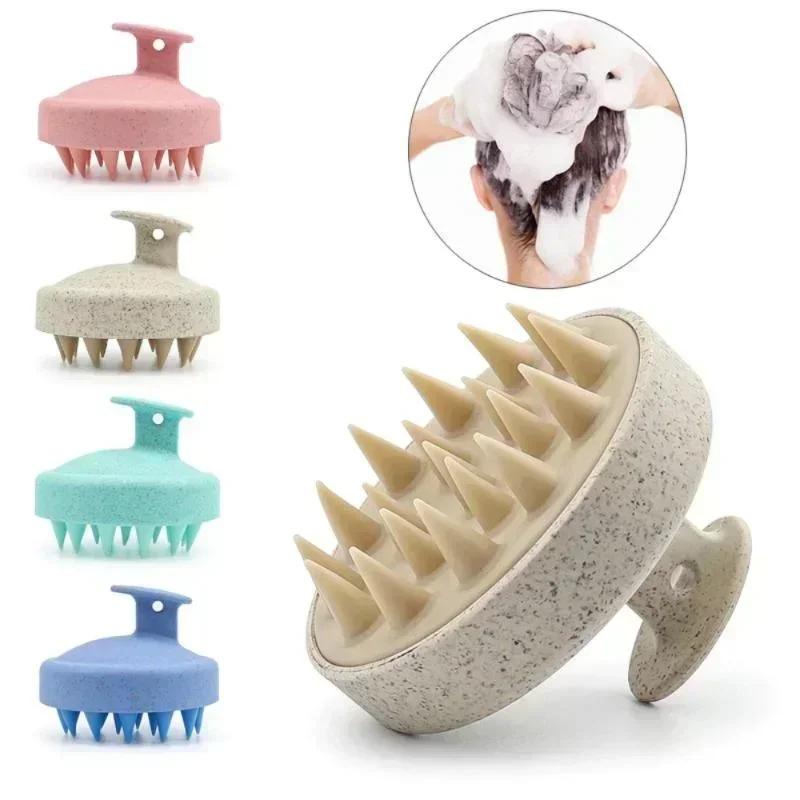 Bathroom Household Portable Cleaning Tools Portable Silicone Shampoo Head Scalp Comb Hair Washing Comb Body Massage Brush