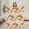 M-Mermaid Melody Pichi Pichi PitchS Blankets Flannel Spring Autumn Lightweight Throw Blanket for Home Outdoor Bedding Throws