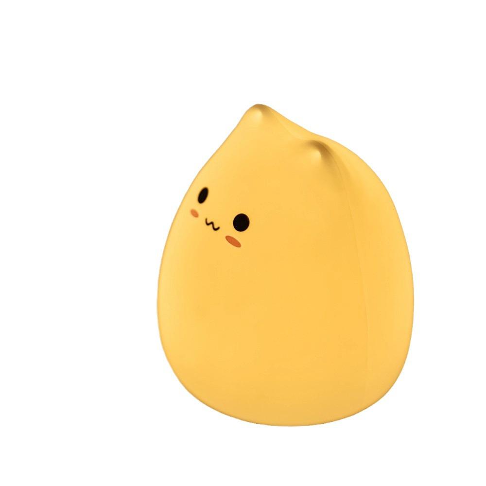 Rechargeable Cat-Shaped Silicone Night Light with Remote for Breastfeeding - Colorful, Tap-Control Atmosphere Lamp