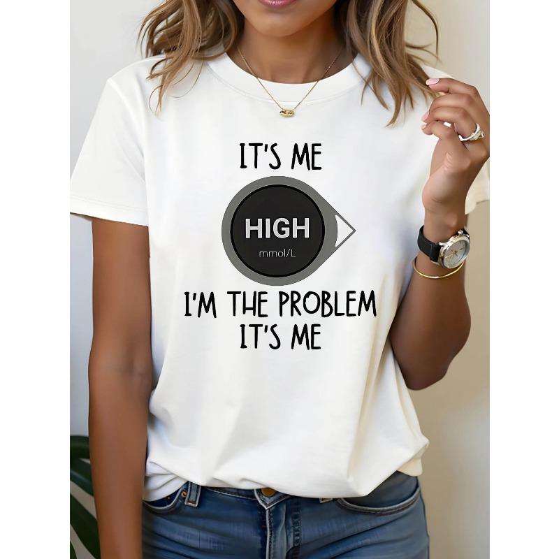 Graphic Print Plus Size Women'S T-Shirt, Short Sleeve Crew Neck Casual Top for Summer & Spring, Women'S Clothing