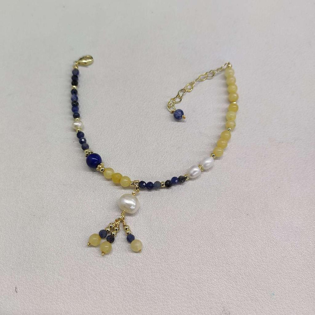 Lotus Pod Zircon Freshwater Pearl Bracelet Medieval Vintage Temperament Orchid Stone Bracelet Mori Small Fresh Jewelry