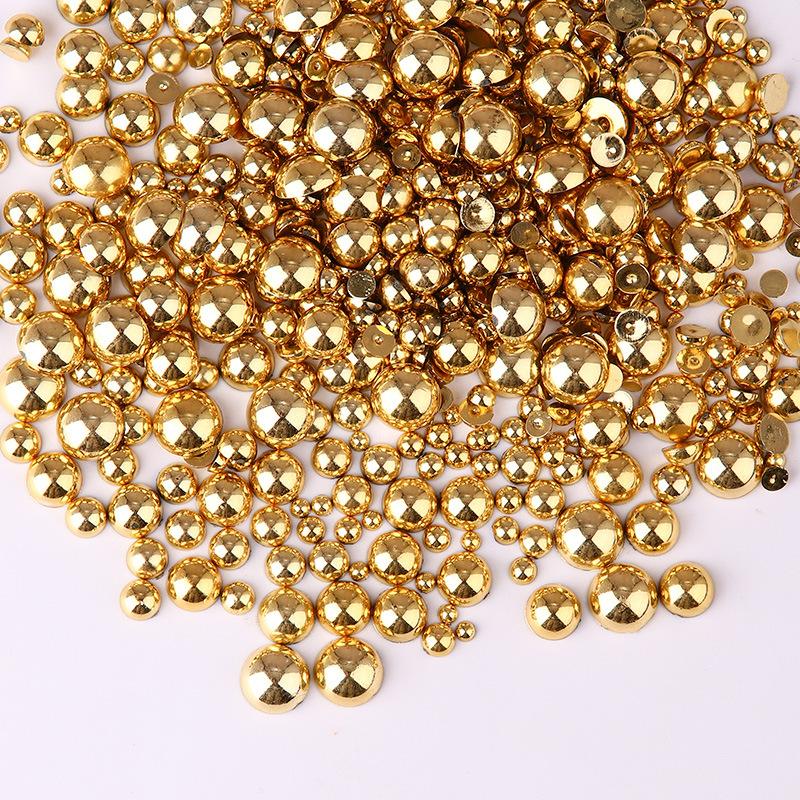 3-10Mm Perle Semi-Rotunde Mixte 5400 Buc Pungă Abs Evidențiere Perlă Plată Bricolaj Accesorii Îmbrăcăminte