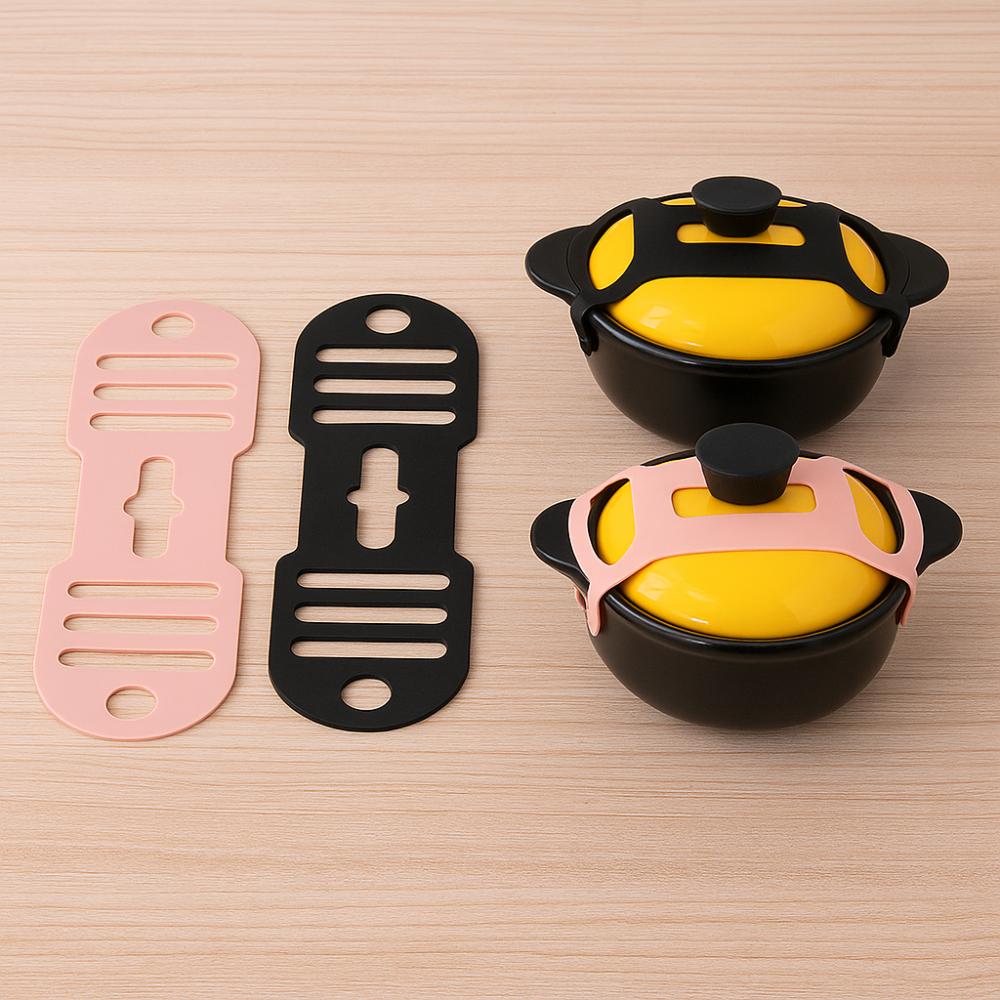 Heat-Resistant Lid  Fixing Band Elastic Pot Lid Holder Lunchbox Lid Strap  Food Container