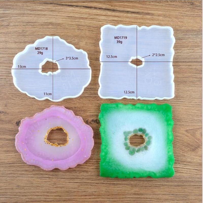 1Pcs Wave Coaster Table Mold Silicone Diy Baking Mirror Resin Cloud Epoxy Mold