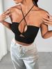 2026 European & American Strappy Drawstring Slim Fit Crop Tank Top - Women's Summer Outerwear