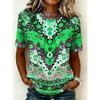 Women's T Shirt Print Vintage Stylish Casual Short Sleeve Crew Neck Round Neck Regular Tops Summer Spring