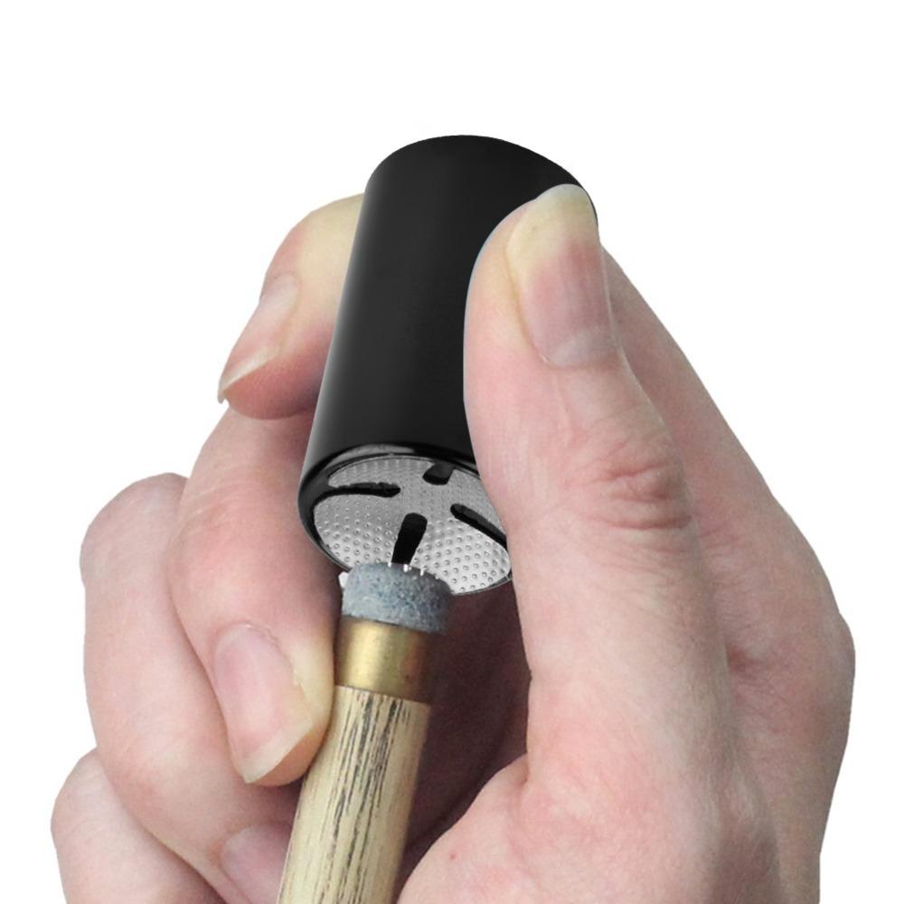 2in1 Pool Stick Shaper Aluminum Billiard Tip Shaper Billiard Cue Tip Tool Tip Reshaping