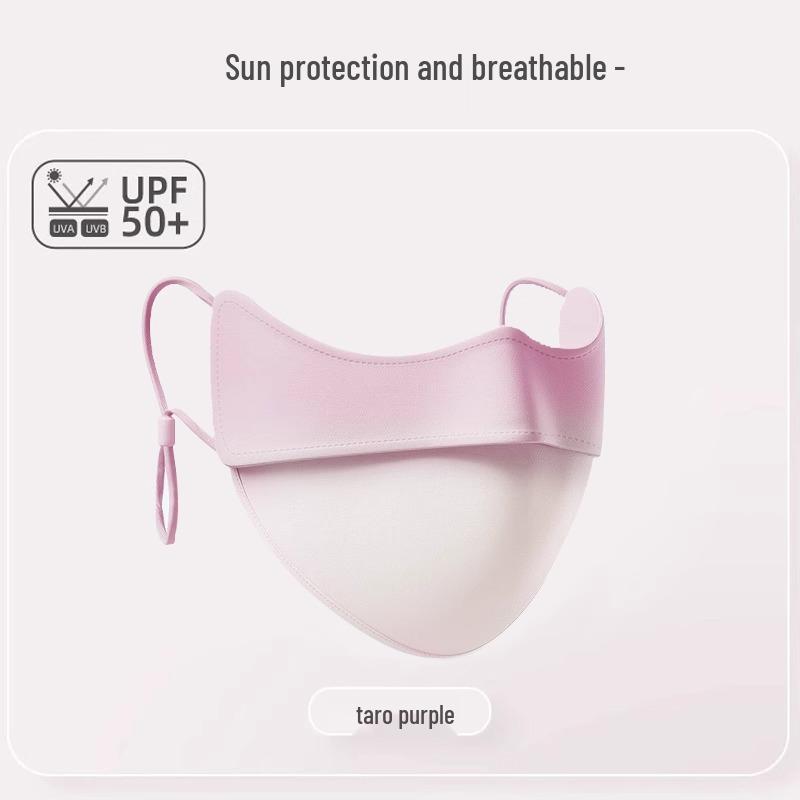 Gradient Ice Silk Anti-UV Women's Face Mask with Eye Protection - Breathable and High Value for Summer 2025