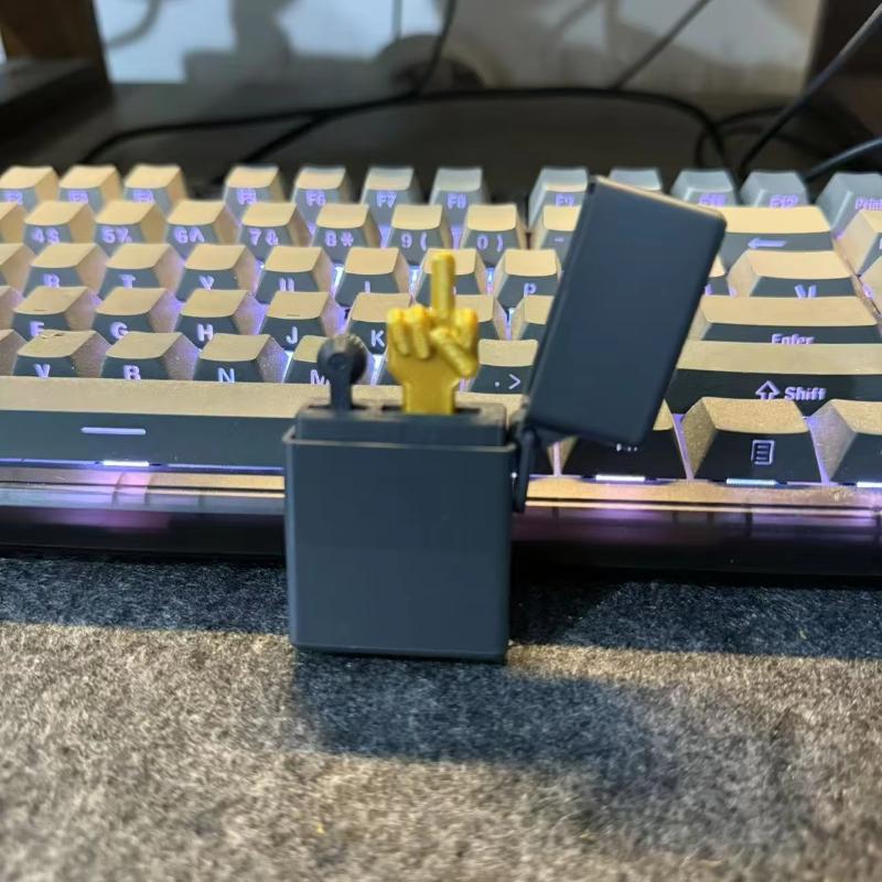 Funny Middle Finger Birthday Gift Gift Desktop Decoration 3D Printed Surprise Gift Box Middle Finger Insert Box Craft Ornament