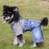 Pet Denim Overalls: Ripped Jeans for Small Dogs – Versatile for Teddy, Bichon, Schnauzer