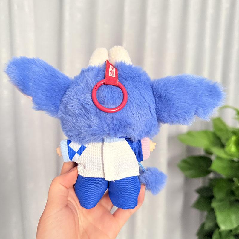 For 17cm Labubu Doll Clothes Set Cartoon Plush Stitch Fashion Outfits with Accessories Cute Plushie Clothing Gift