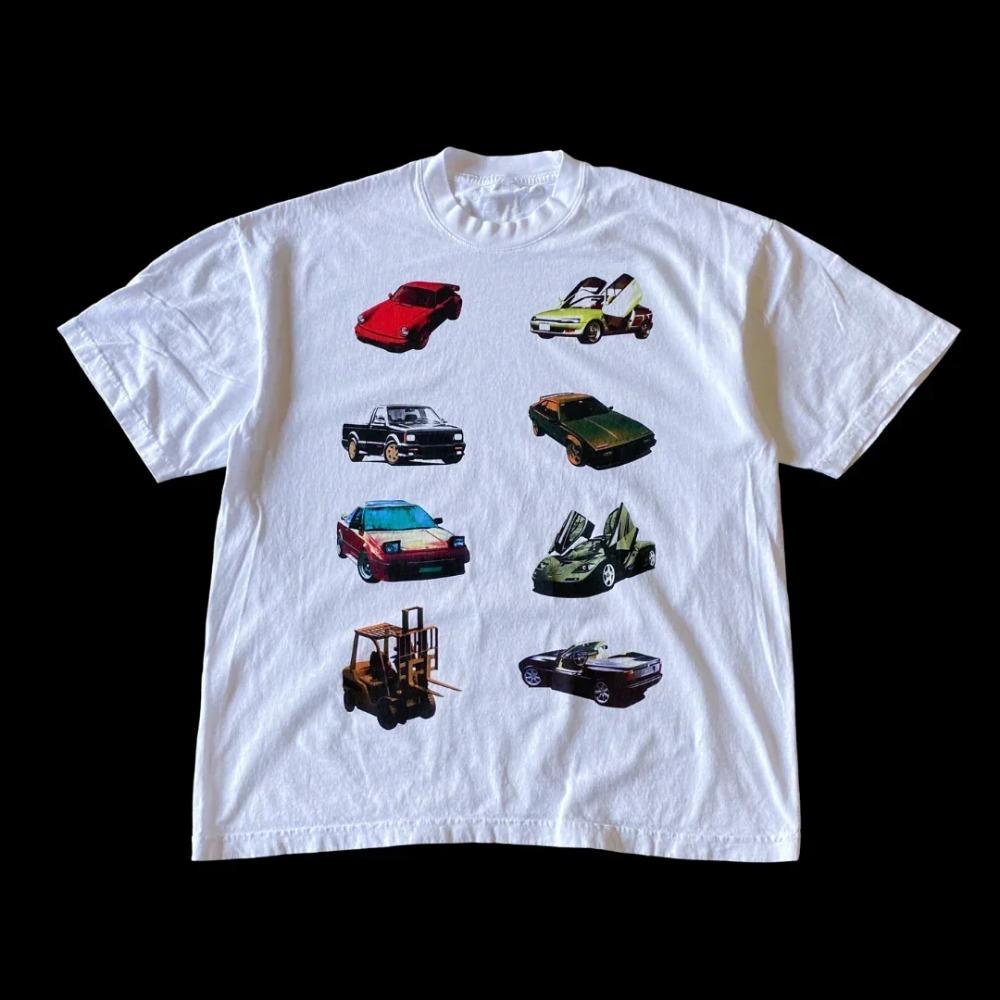 RogueWave Harajuku Retro Móda Nadměrné Tričko Streetový Potisk Písmen Krátký Rukáv Ležérní Tričko Y2K Volný Štíhlý Top pro Muže a Ženy