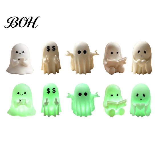 Durable Pla Figurine Halloween Ghost Figurine, 3D Printed Cute Rock Statue, Whimsical Desk Decor Funny Coffee Table Centerpieces Shelf Mantel