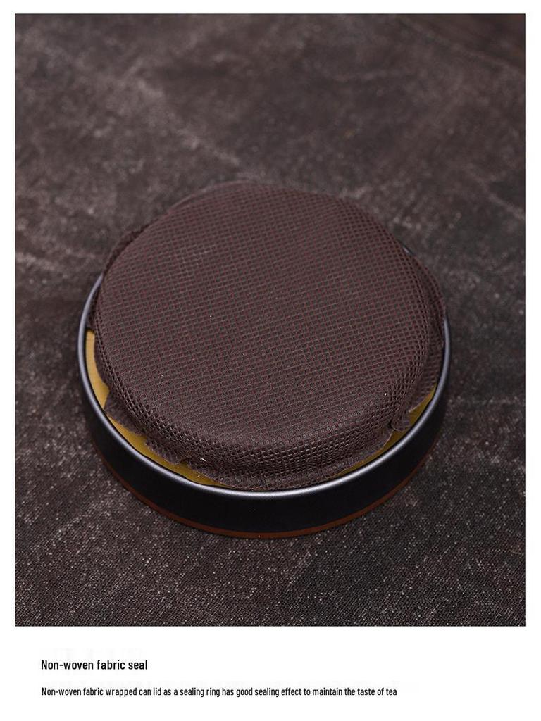 Gilded Ceramic Tea Canister: Moisture-Proof Retro Storage for Pu'er Tea - High-Grade Souvenir Box