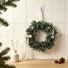 Green Artificial Green Pine Wreath Rustic Christmas Door Wreath  Outdoor Front Door