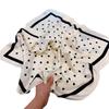 Polka Dot Silk Scarf: Versatile Spring/Autumn Accessory & Hairband for Women