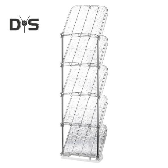 Skrånende smalt skostativ 5-lags Robust konstruksjon Enkel montering Skooppbevaringsorganisering Vertikal skohyllestativ