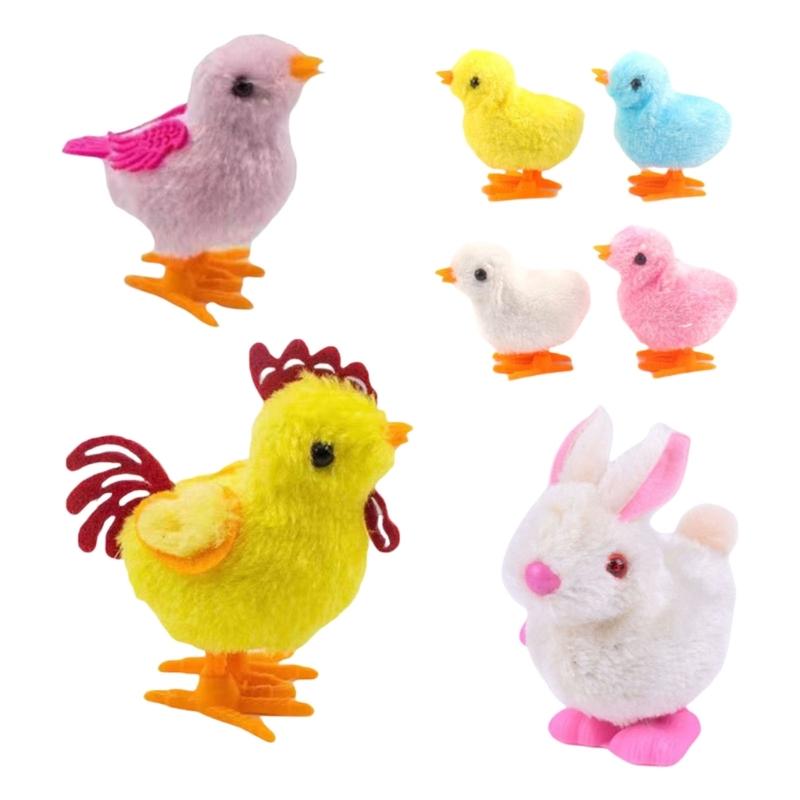 Nostalgic Wind up Baby Chick Easter Cartoon Baby Chick Toy for Bar Desktop Accessories Cartoon Vintage Style Photo Props 1