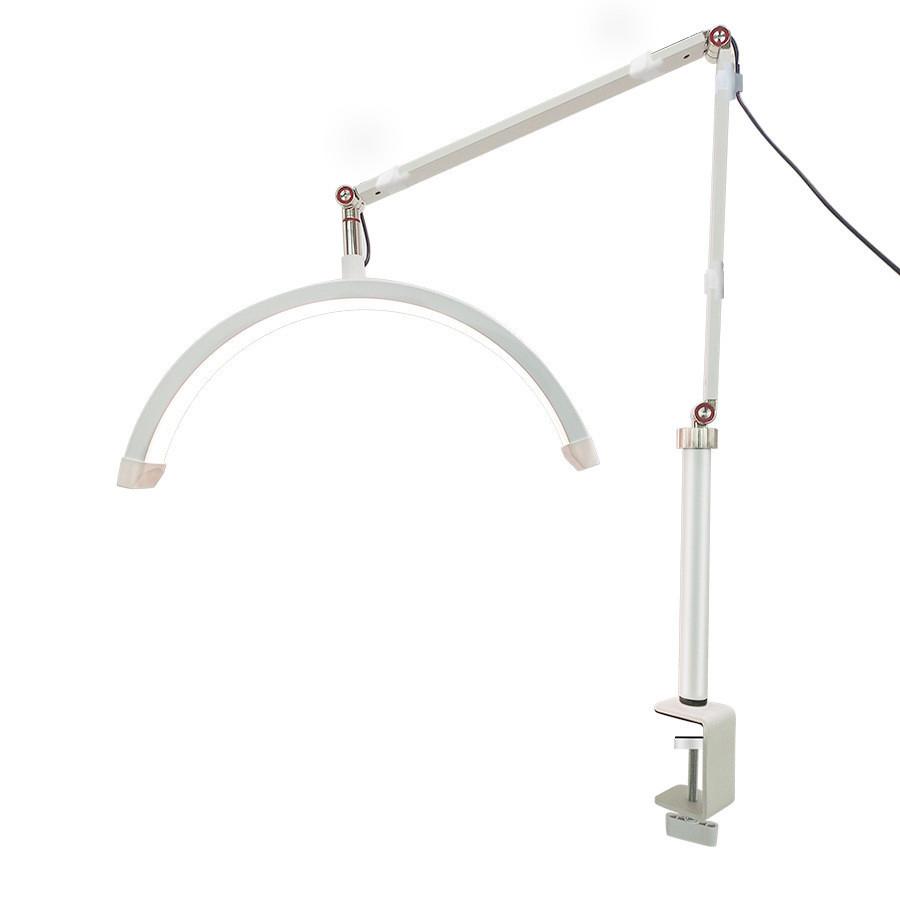 16 Inch Adjustable Eye Protection Table Lamp Half Moon Beauty Lamp Desktop Bedside Tattoo Beauty Fill Light LED White/Black Height