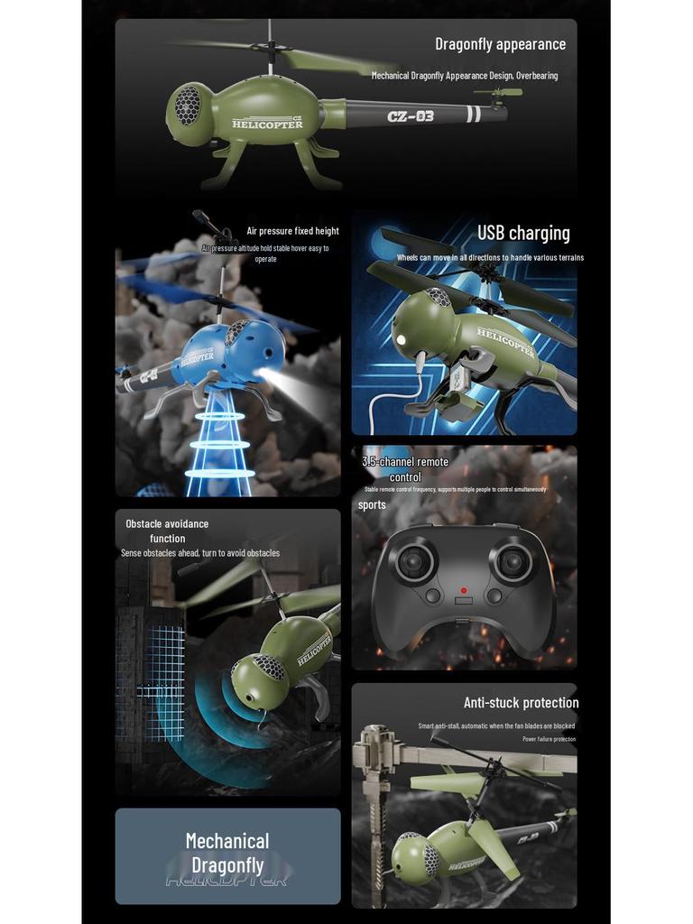 USB Rechargeable 3.5-Channel Remote Control Helicopter - Durable and Crash-Resistant Model Toy