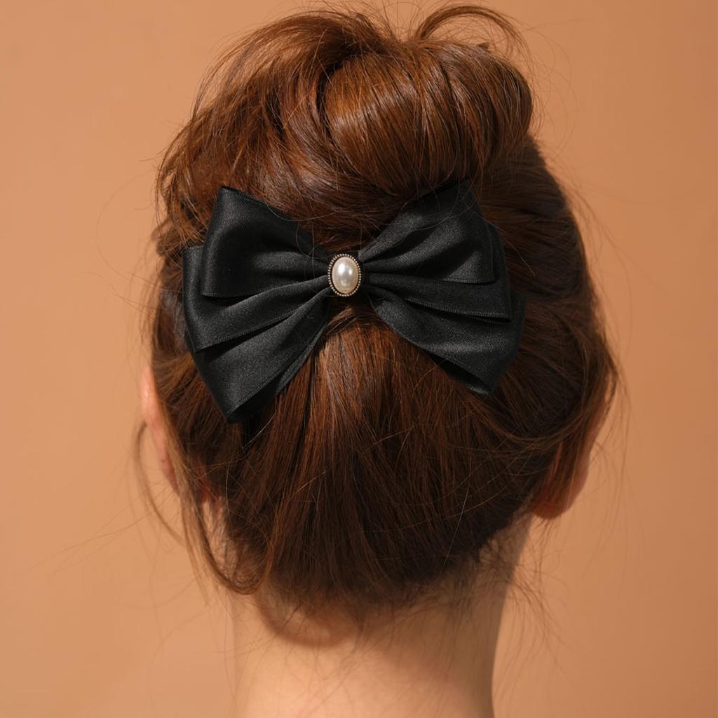 Atchoum Satin Pearl Ribbon Hairpin