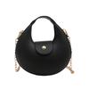 Pu Material Crescent Bag For Women With Zipper Closure And Stitching Detail For Daily Use