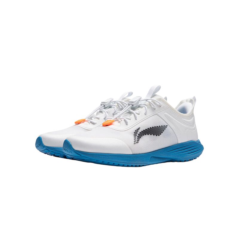 Li Ning Kids Comfortable Non-Slip Shock Absorbing Low-Top Running Shoes Men Running Shoes White Blue YKFU052-3