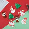 1-10Pcs Christmas Pop Keychains Silicone Bubble Pendant Xmas Tree Ornaments Kids New Year Party Gift Favors Squeeze Keychain