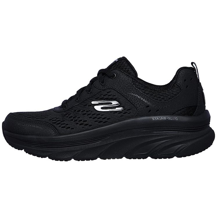 Skechers Women's Black Dlux Walker Comfortable Shock Absorbing Durable Low Top Running Shoes Sneaker 149023-Bbk Cm