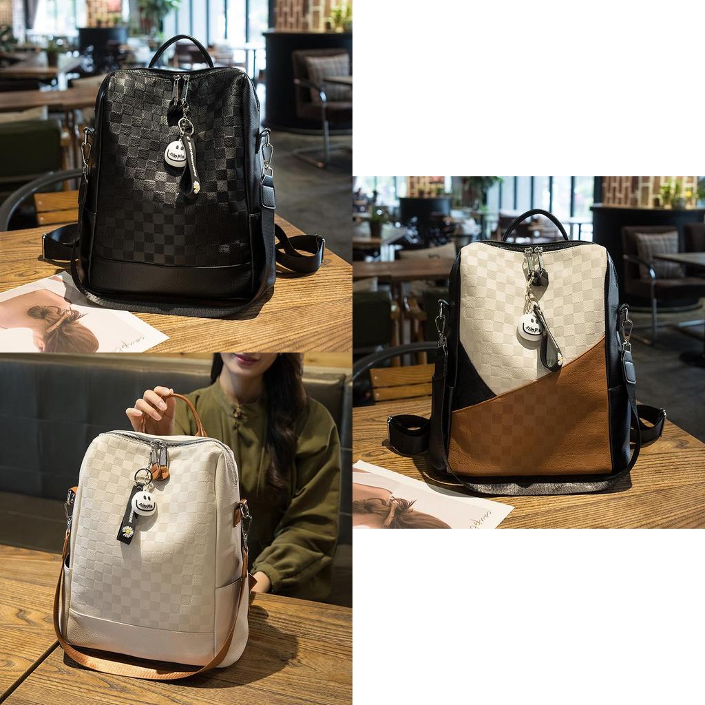 Stylish And Trendy Large Capacity Pu Leather Backpack For Women Perfect For Travel!