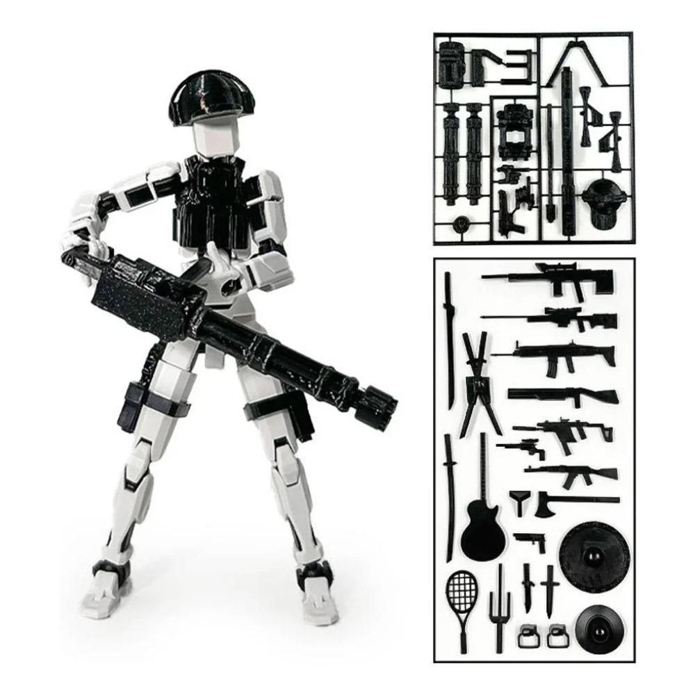 3D Printed Toy Model Lucky13 War Sandbox Action Figure Dummy T13 Toy Doll Robot Assembly Model Decoration Desktop Decoration