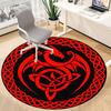 1pc Celtic Dragon Office Round Area Rug, Under Office Chairs Bedroom Living Room Home Decor, Room Deco, Available in Various Sizes