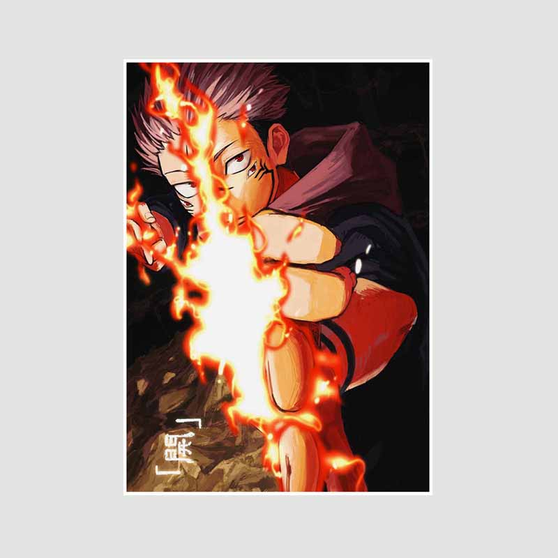 Anime Jujutsu Kaisen Posters Aesthetic White Paper Satoru Gojo Nobara Kugisaki Poster Wall Art Painting Study Home Decor Room Bar Decoration Pictures