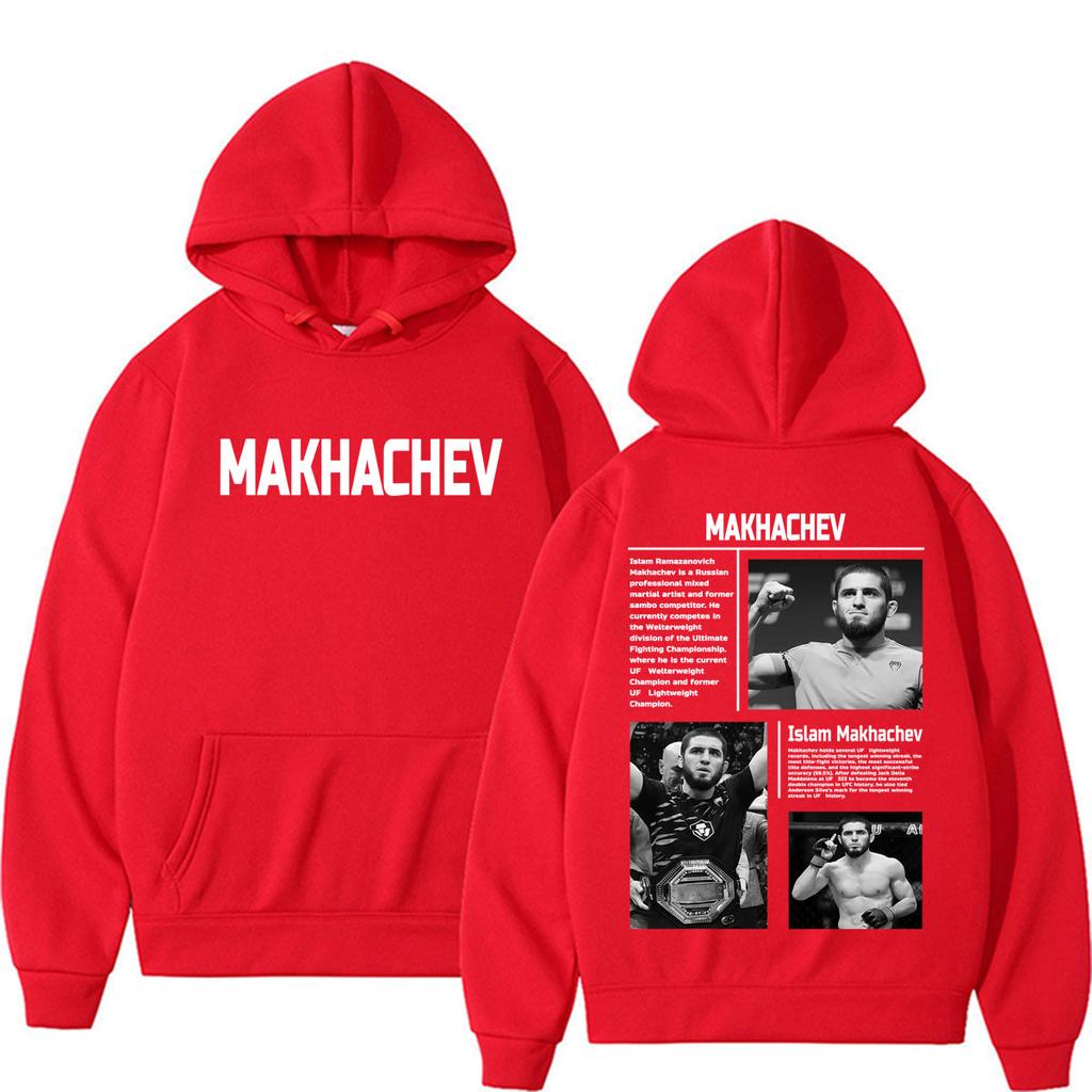 Ma King Islam Makhachev Fan Gaver Hættetrøjer Mænd Kvinder Volds Æstetik Bodywarmer Sweatshirts Afslappet Fleece Oversized Hættetrøje